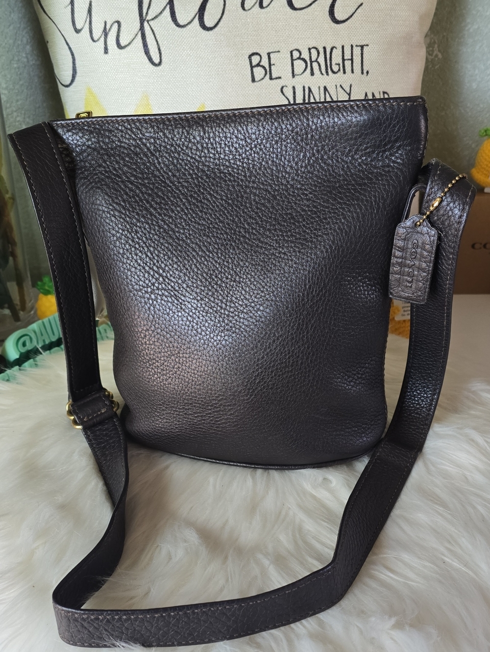 Coach Sonoma Bucket  Pebbled Leather Crossbody Bag Costa Rica Made